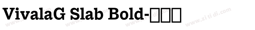 VivalaG Slab Bold字体转换